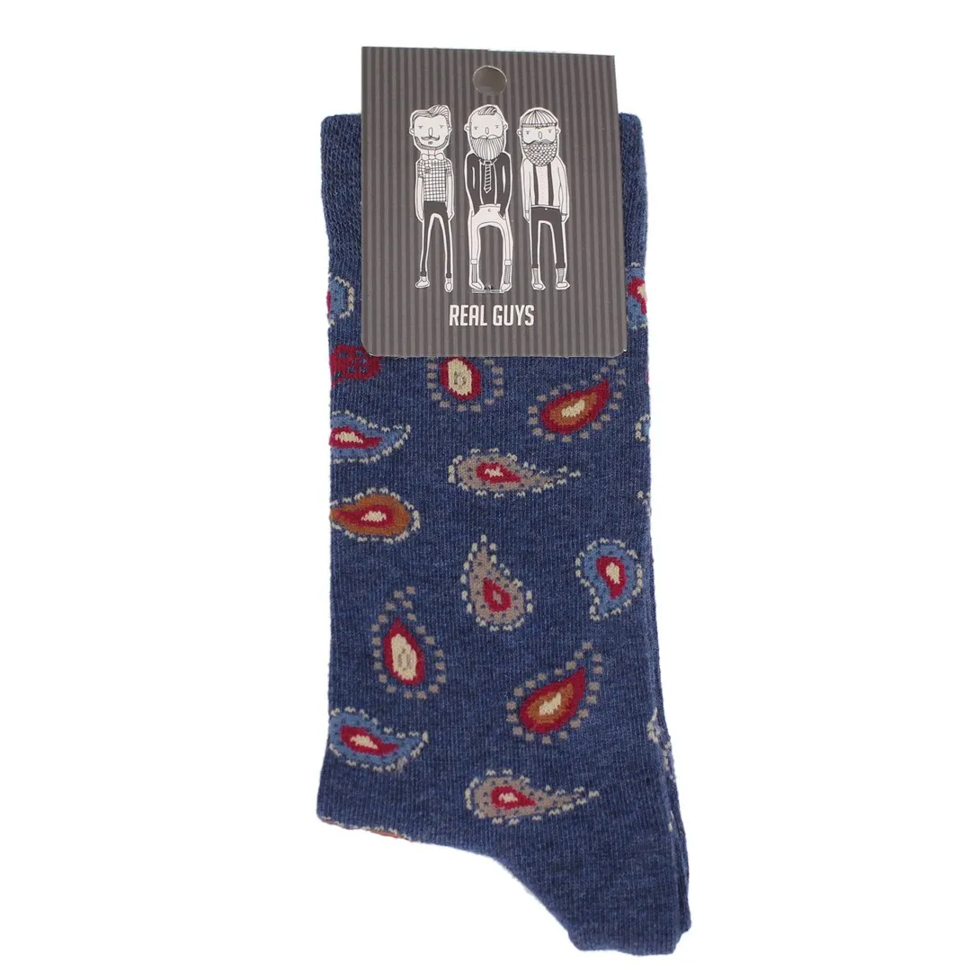 Ploenes Real Guys Herren Socken blau rot Paisley 10151SO 002