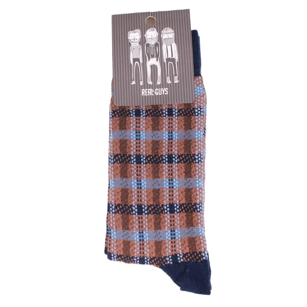 Ploenes Real Guys Socken braun blau kariert 10130SO002 002
