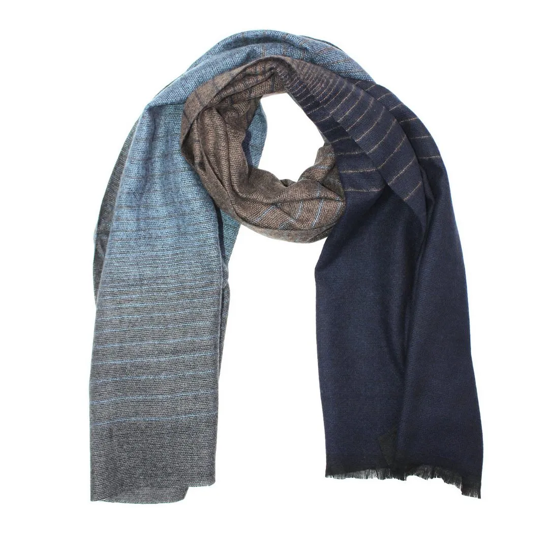Prince Bowtie Herren Schal blau braun gestreift 10015 4500