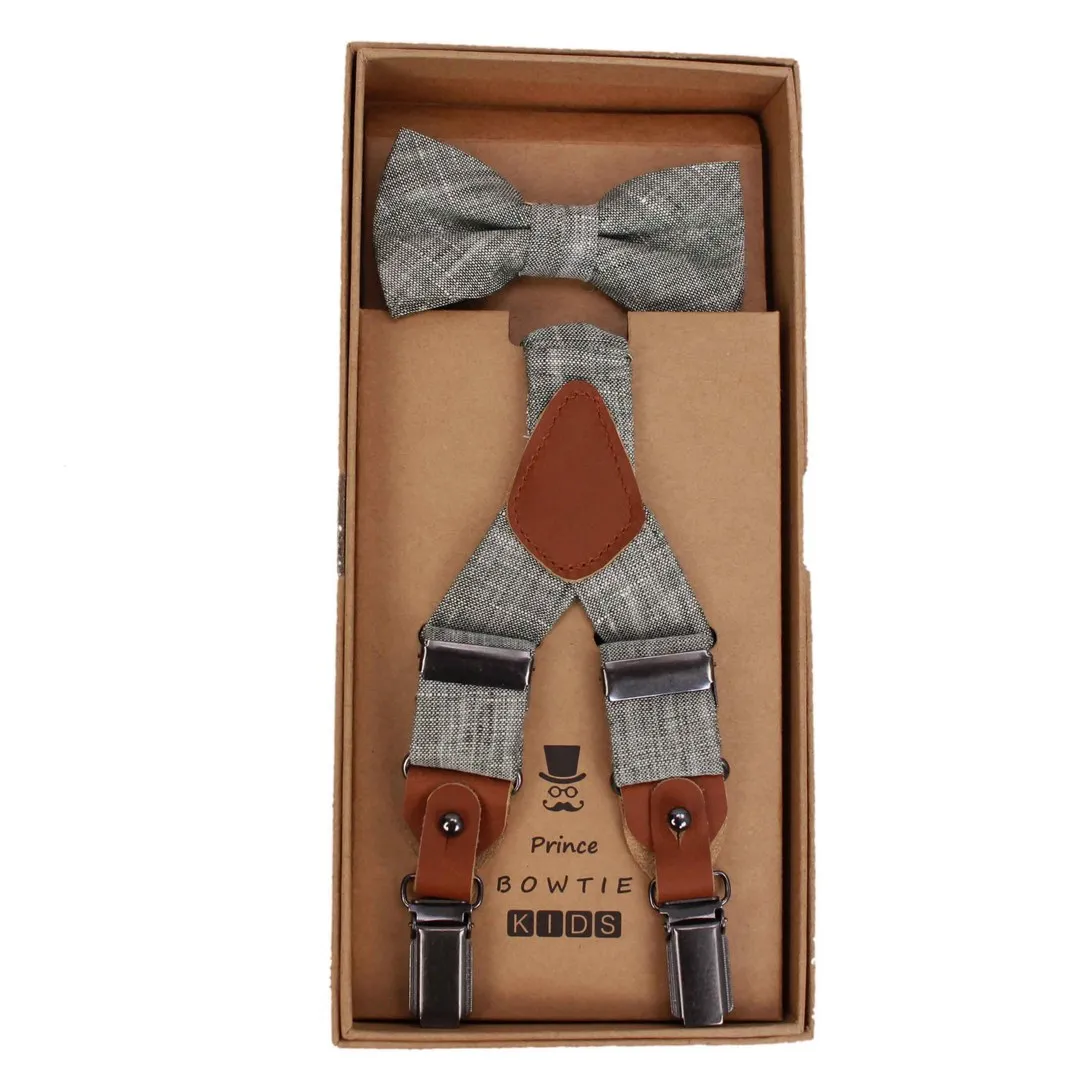 Prince Bowtie Kinder Hosenträger Schleife Set grün kset88003 fb 2
