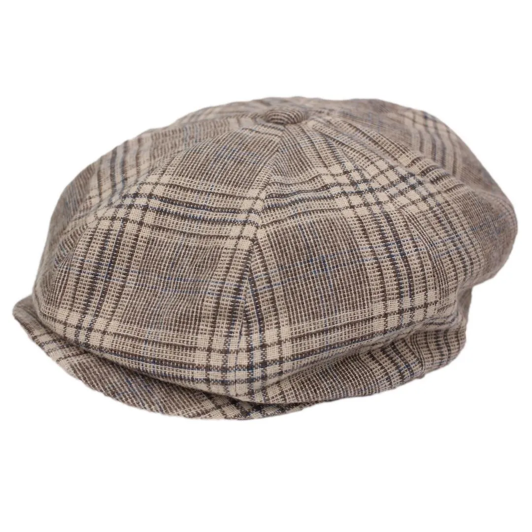 Prince Bowtie Herren Schiebermütze beige kariert bm512105 1500