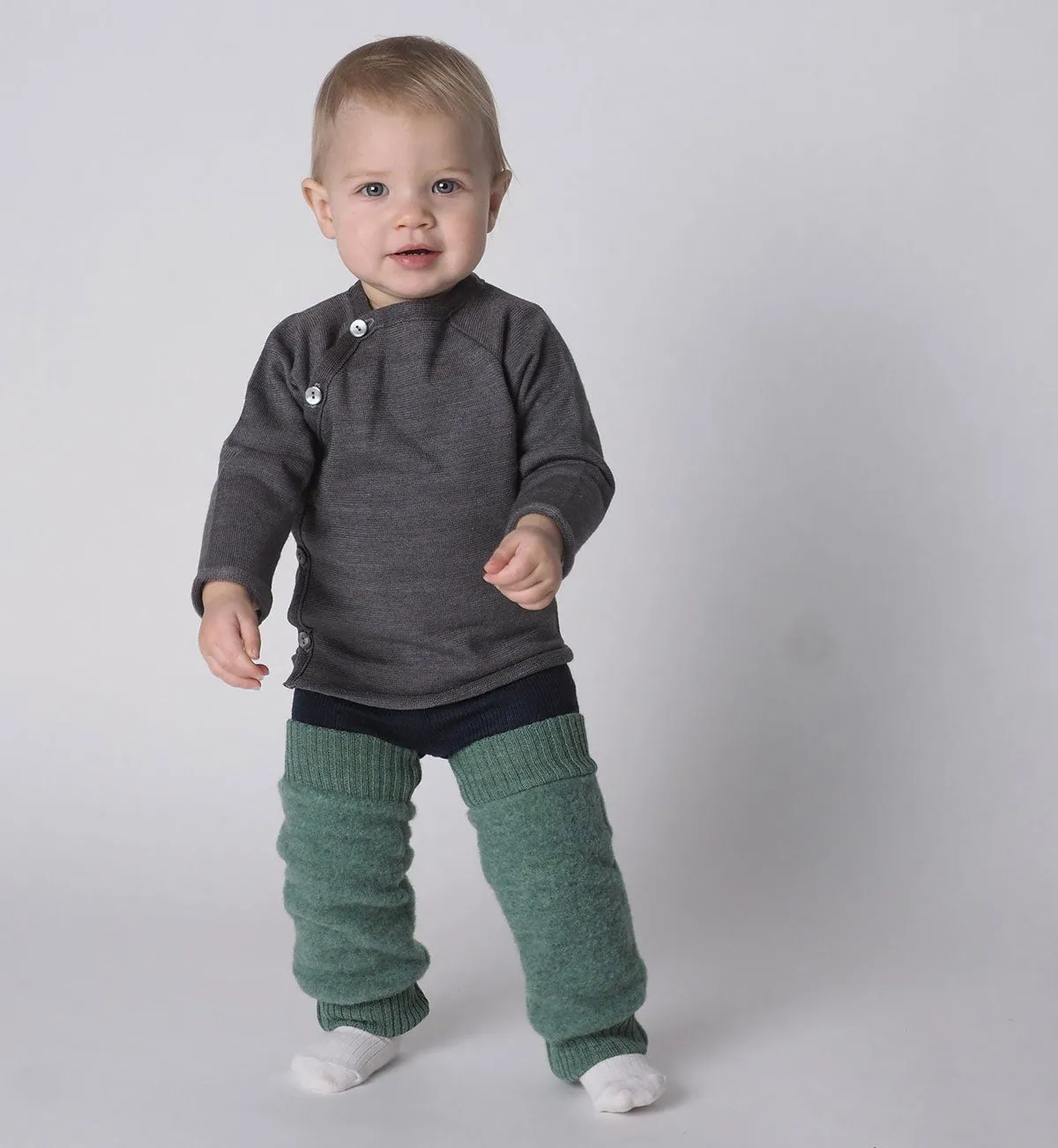 Baby Kinder Fleece Beinstulpen kbT-Merinowolle