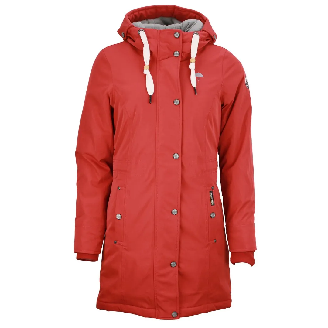 Schmuddelwedda Damen Winter Jacke Anorak rot 34314378 ziegelrot