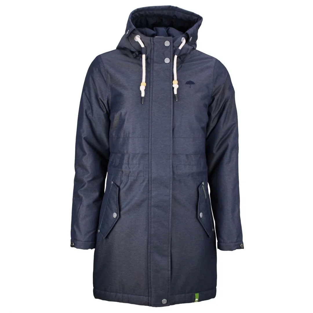 Schmuddelwedda Damen Winter Jacke Anorak blau 34314382 marine melange