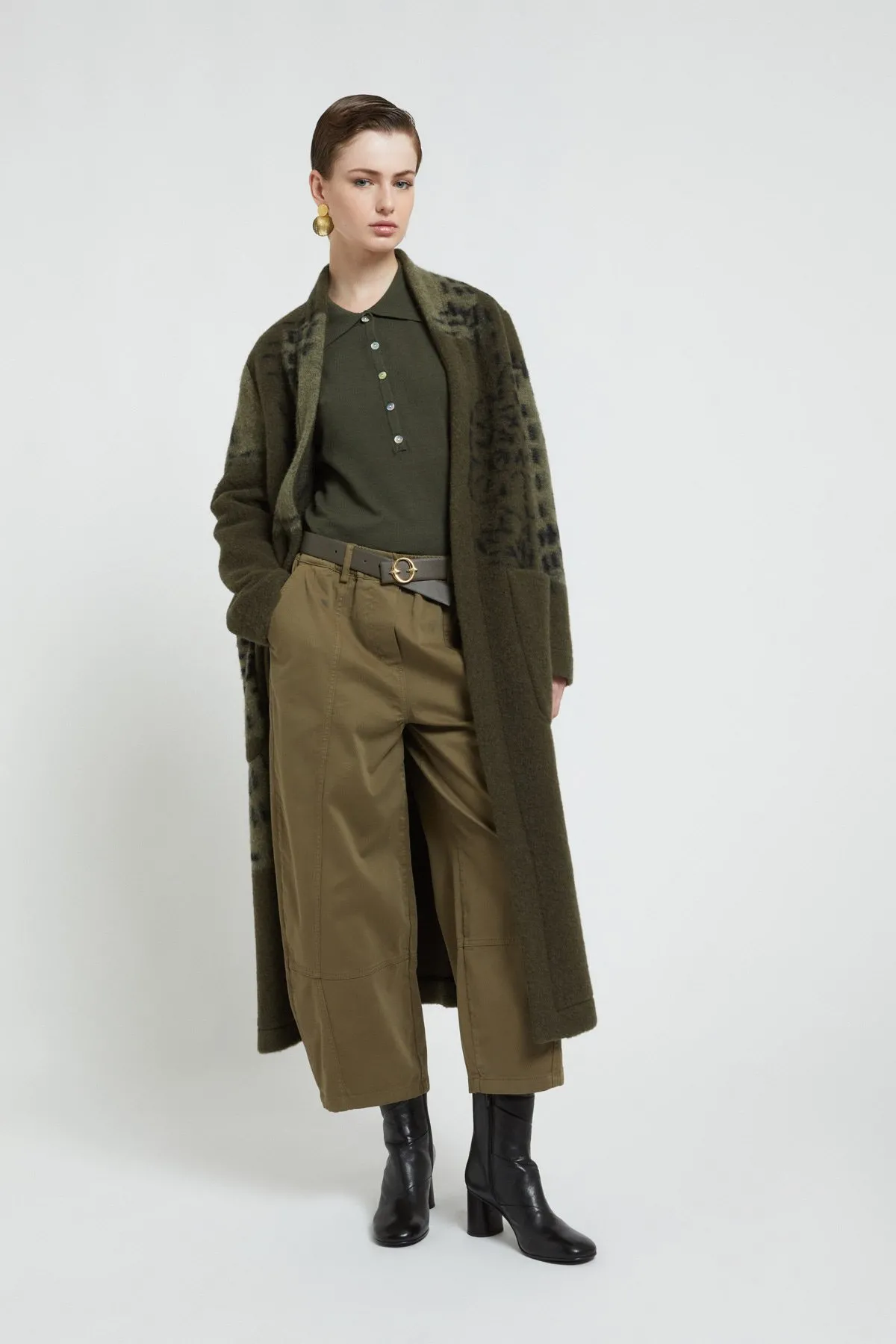 Wool blend long coat