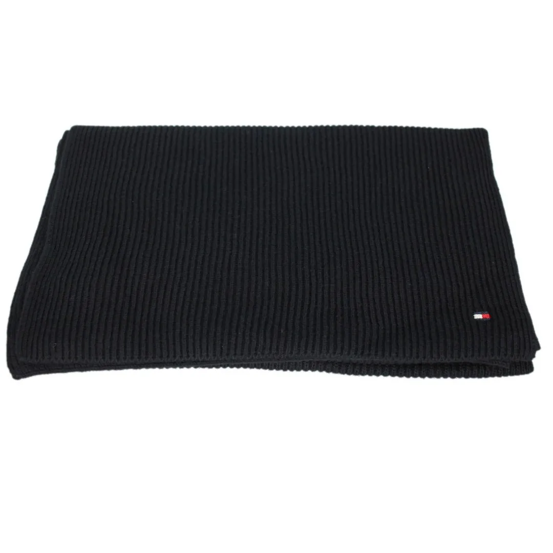 Tommy Hilfiger Herren Schal Flag Scarf schwarz AW0AW15348 BDS Black