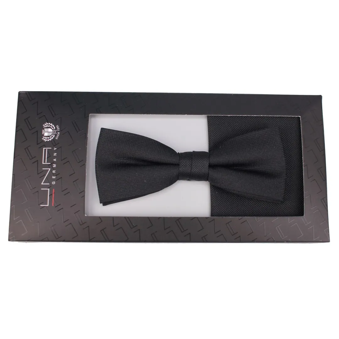 UNA Fliege Schleife Einstecktuch Set Perla schwarz 82951179