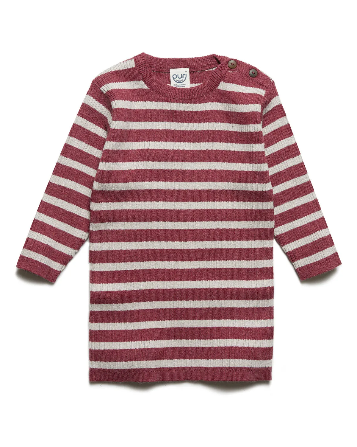 Puri Organic Kinder Kleid Ringel Bio Baumwolle Schurwolle