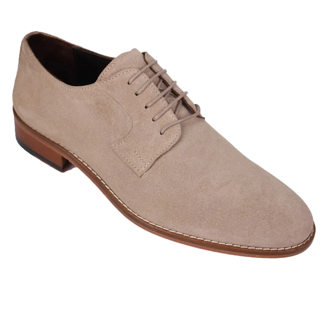 Wilvorst Herren Hochzeit Anzug Schuhe Veloursleder beige 448326 0299 082