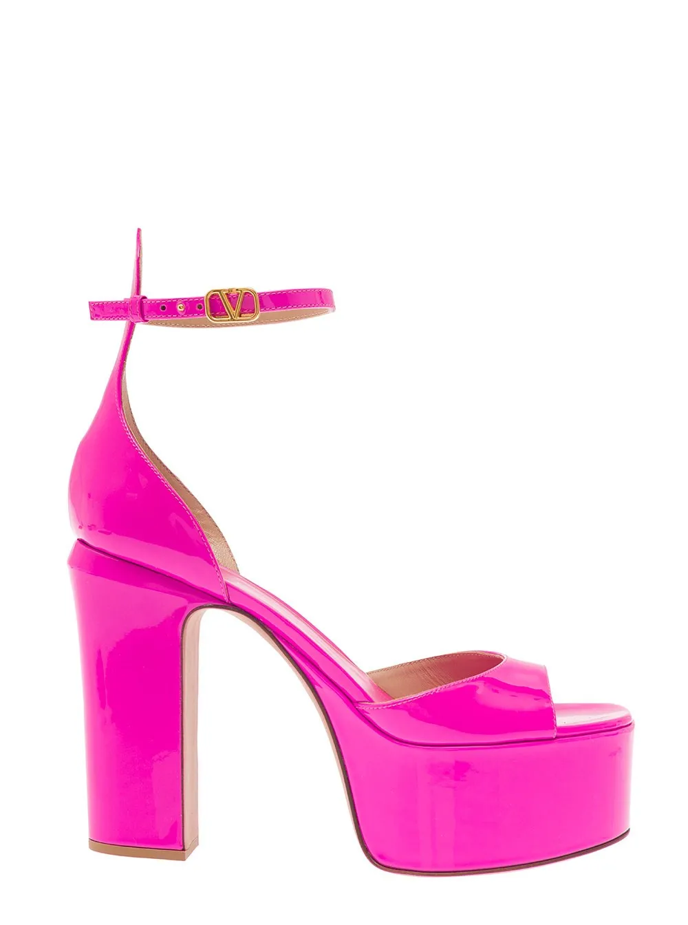 Lackleder - Fuchsia Décolleté 'Tan-Go' mit Plateau für Damen aus Lackleder