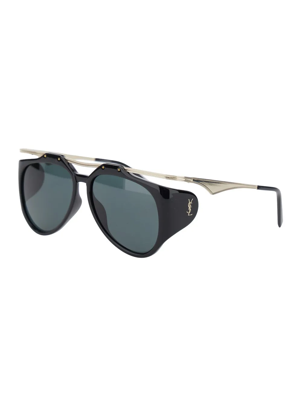 'Amelia' Schwarze Sonnenbrille mit schwebendem Rahmen und Cassandre-Logo aus Azetat Damen