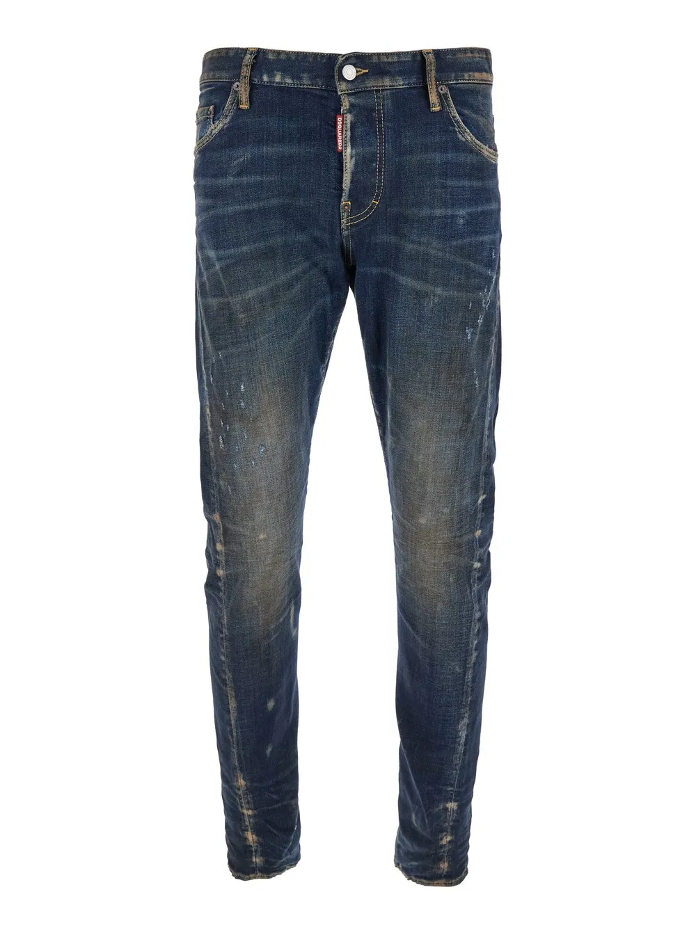 Blaue Jeans "Sexy Twist" mit Used-Effekt und Rissen aus Stretch-Baumwolldenim Herren