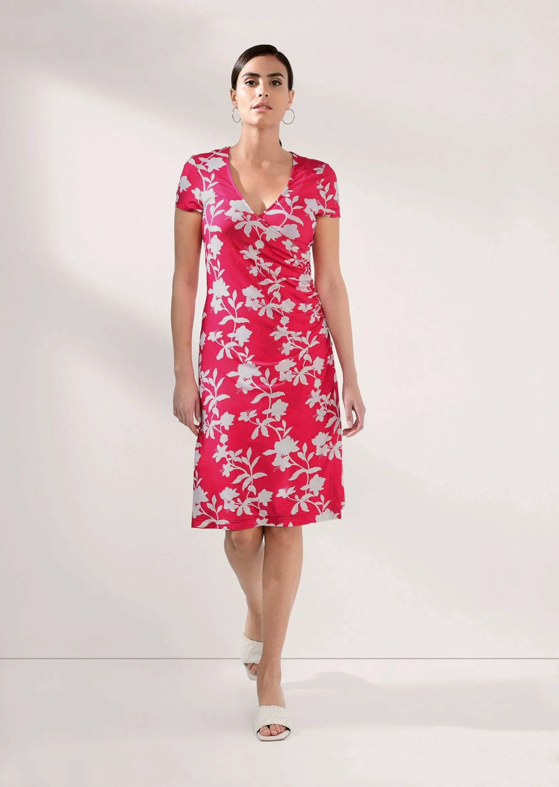 Jerseykleid mit Raffung