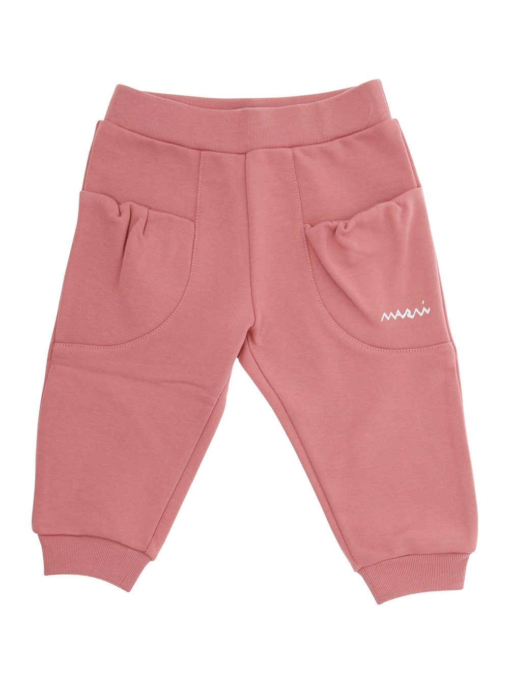 Babyhose aus Baumwolle in Rosa mit Logo vorne