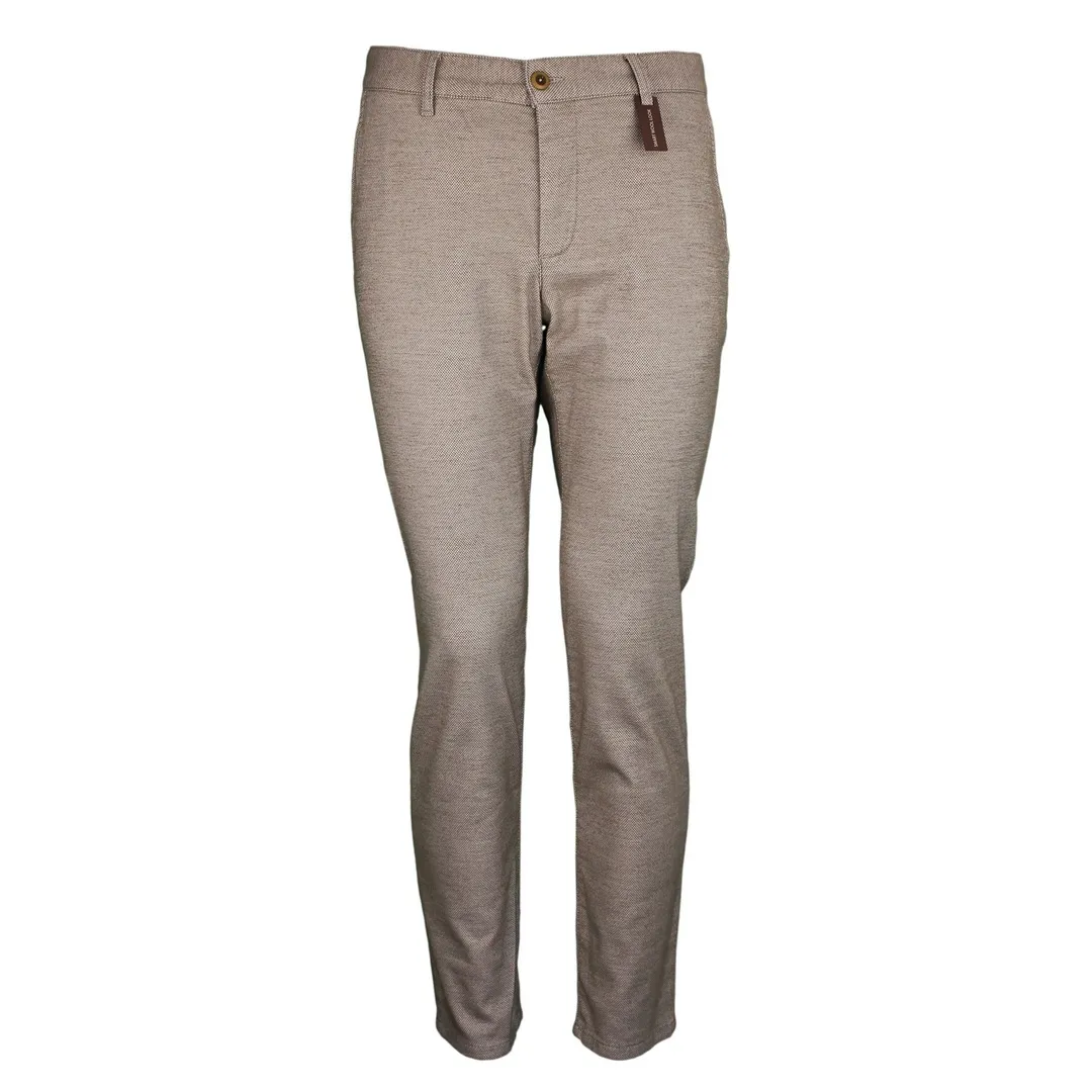 Alberto Herren Chino Hose Lou Wool Look Regular Fit beige 45571223 135