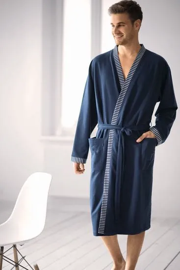 AMMANN Morgenmantel, Sweat, dunkelblau