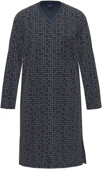 AMMANN Organic Cube Nachthemd lang V Hals nightblue