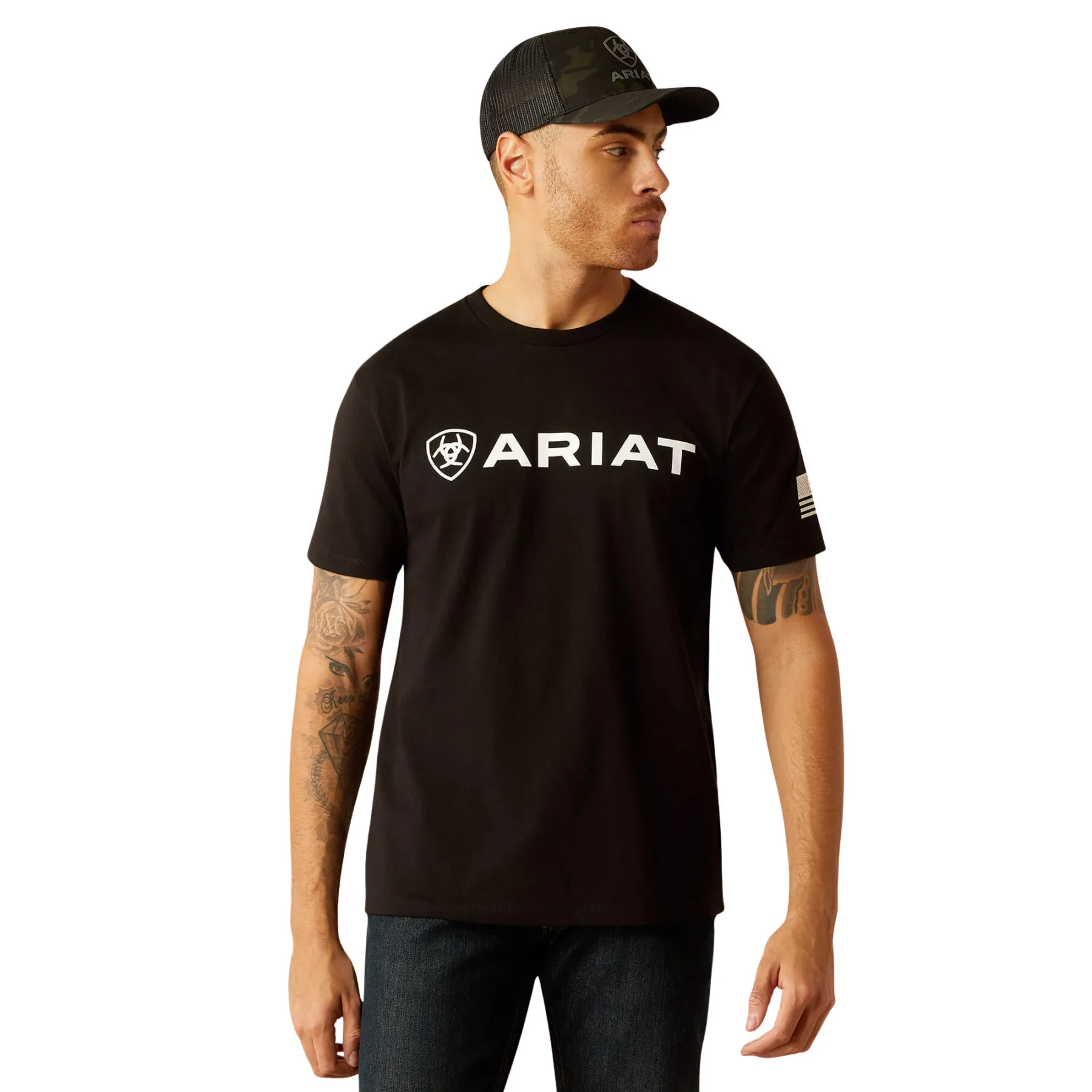T-Shirt mit Flagge Ariat Shield