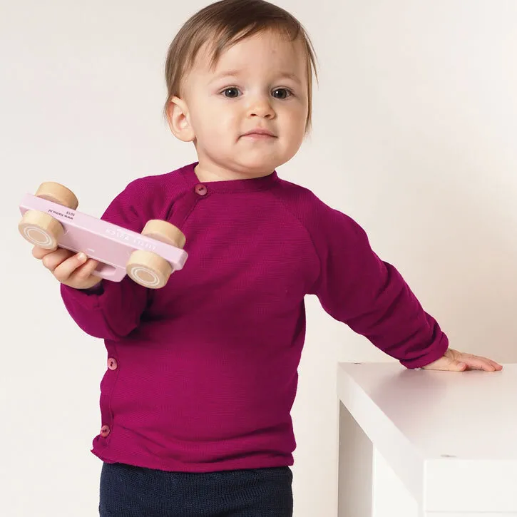 Reiff Wickelpullover aus Wolle/Seide Frottee