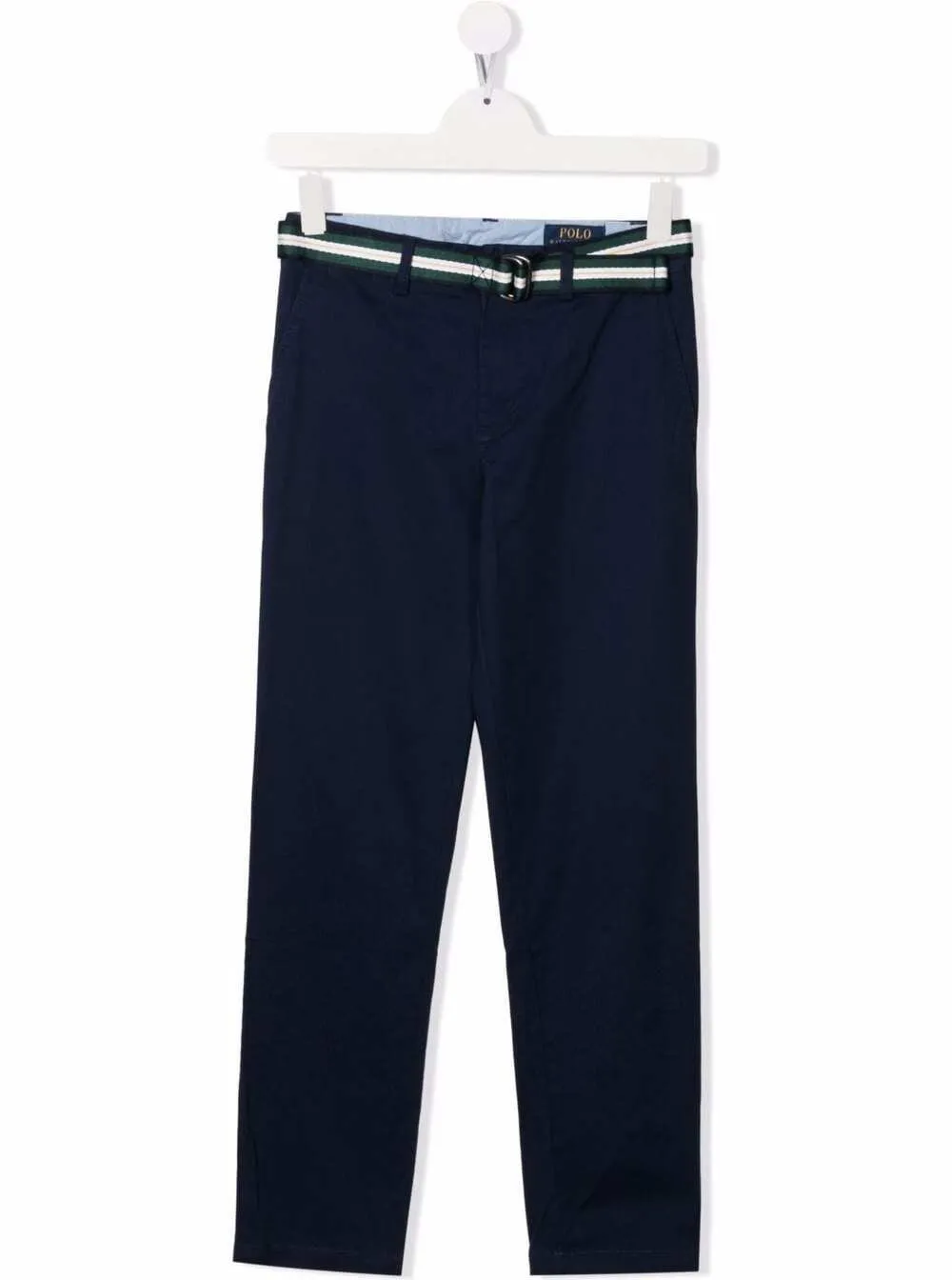 Polo Ralph Lauren Kids Boy es Blaue Baumwollhose mit Gürtel