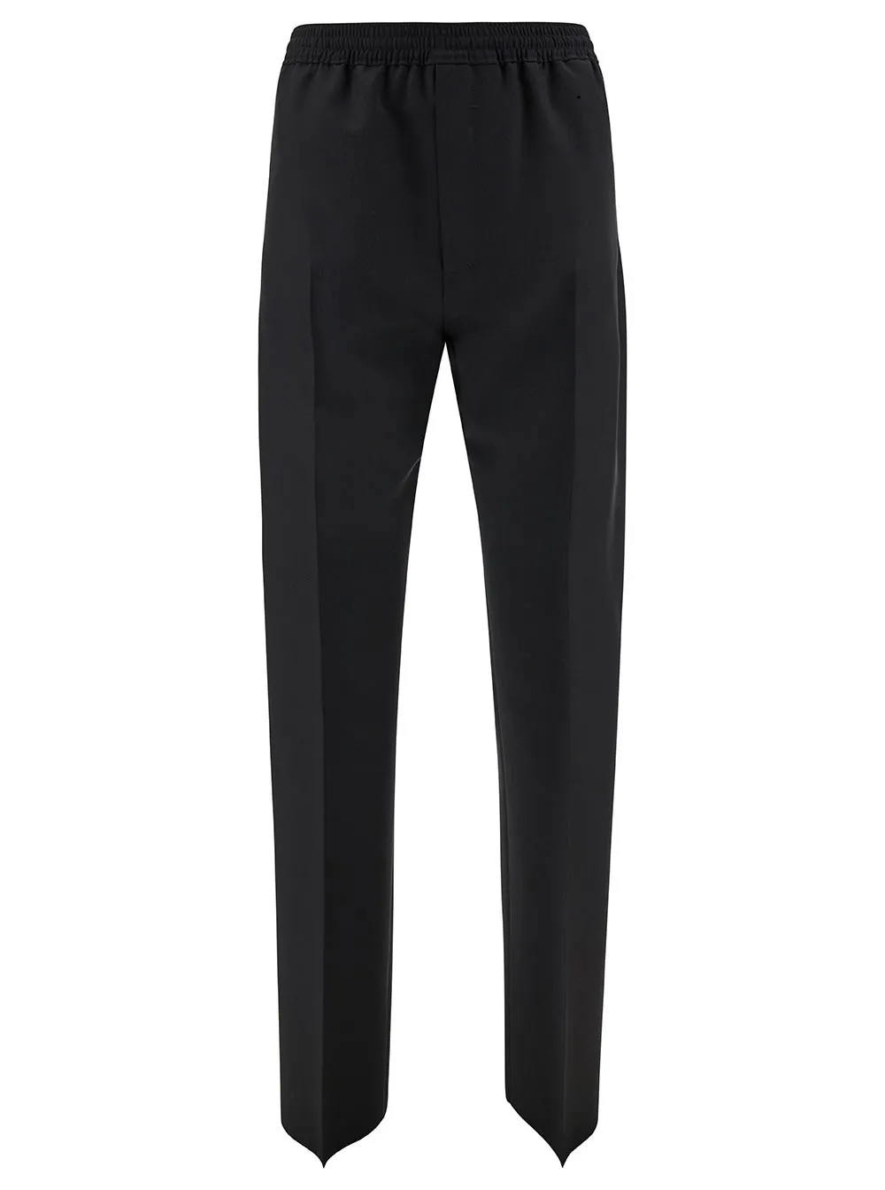 Schwarze Jogginghose mit elastischem Bund aus Wolle und Mohair Herren