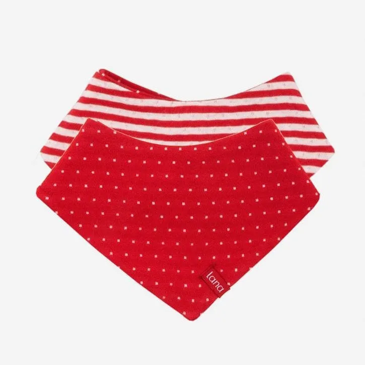 Lana Wendehalstuch Paula 0 tomate-natur 100 % kbA Baumwolle