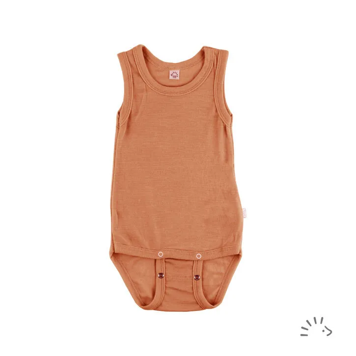 Iobio Baby Body ärmellos Wolle kbT/Seide GOTS