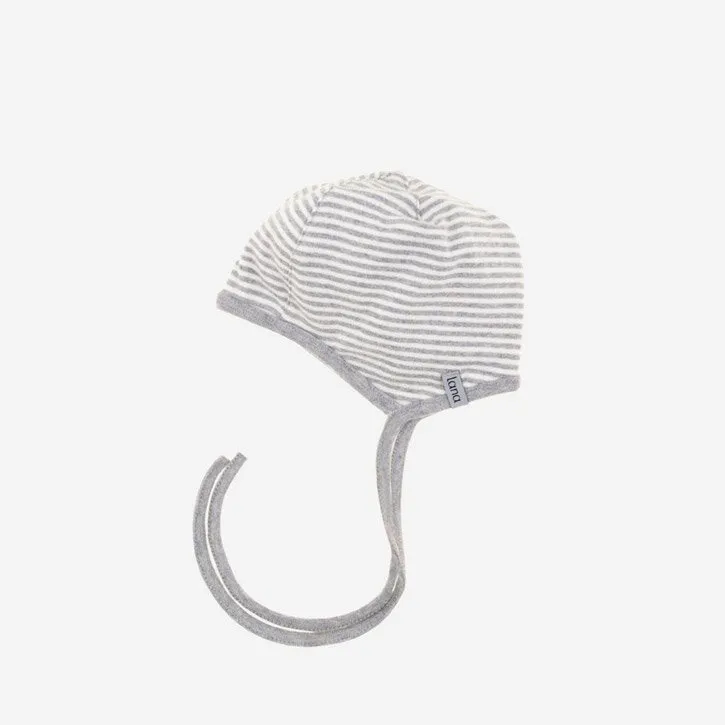 Lana Häubchen Finn 38/40 graumelange/natur 100 % kbA Baumwolle