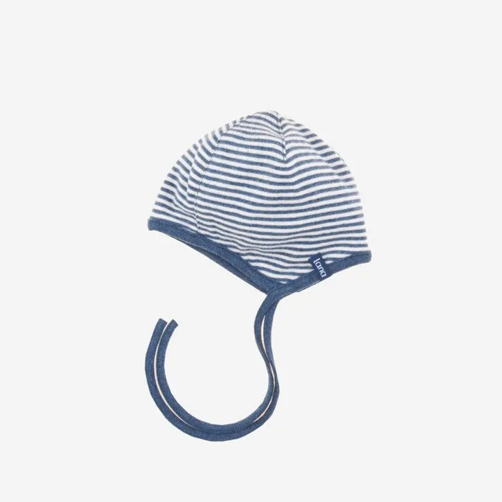 Lana Häubchen Finn 42/44 indigomelange/natur 100 % kbA Baumwolle