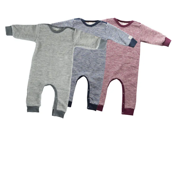 Lilano Baby Anzug mit Bündchen aus Wollfrottee kbT