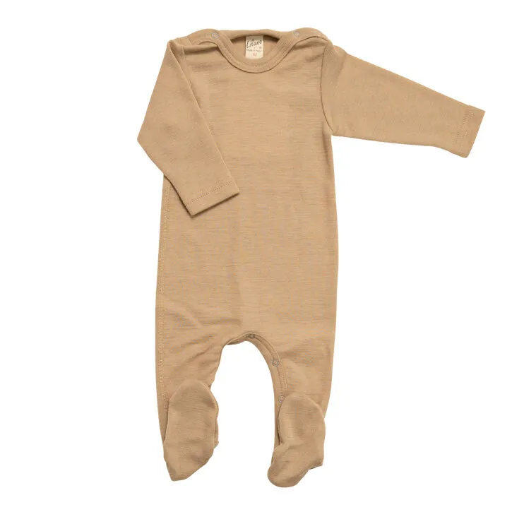 Lilano Baby Ganzkörperbody mit Arm sand 62 Wolle kbT/Seide