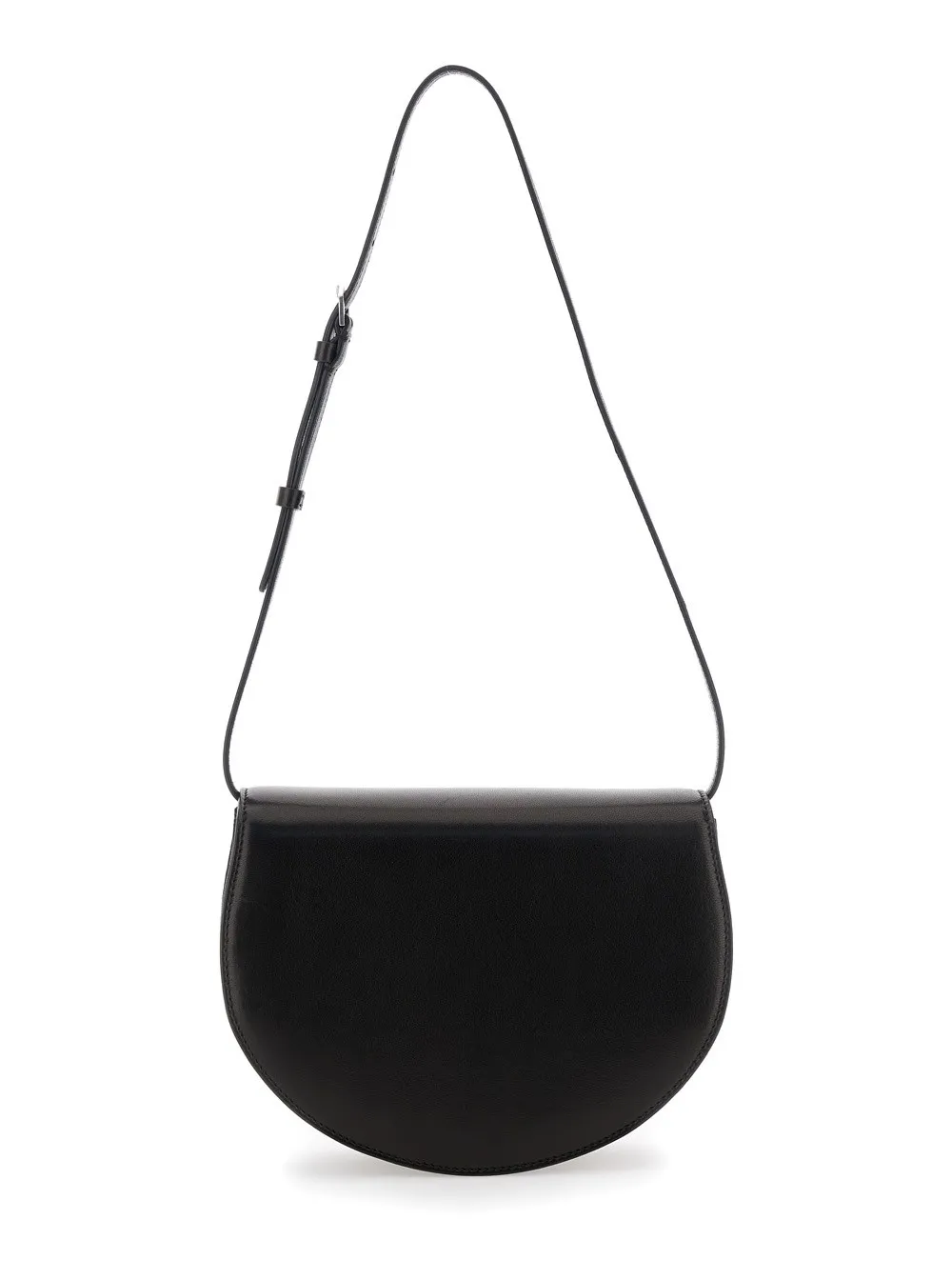 Umhängetasche "Canteen" für Damen aus Leder in Schwarz mit verstellbarem Schulterriemen