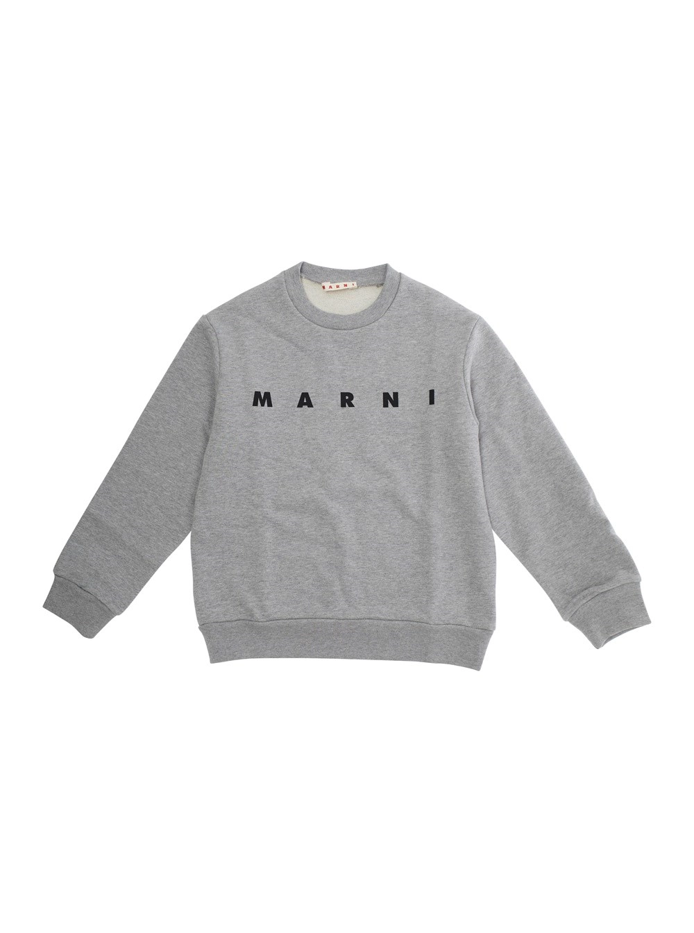 Graues Sweatshirt mit Logoschriftzug vorne aus Baumwolle Jungen