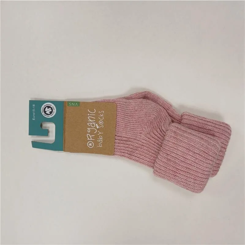 bls Baby Umschlag Socke 17/18 rose aus Bio Baumwolle/Kaschmir GOTS