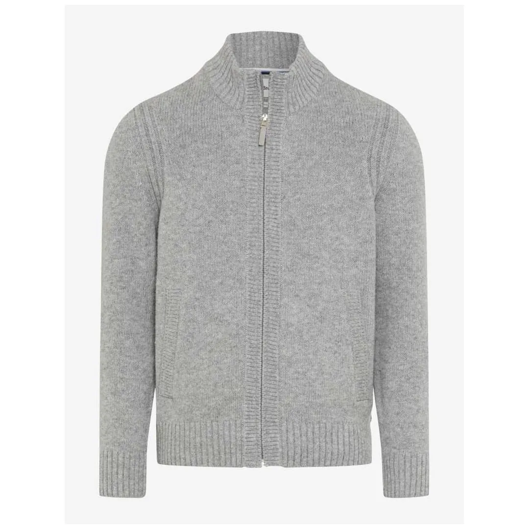 Brax Herren Strickjacke Style Jake grau 272138 70131700 04 platin