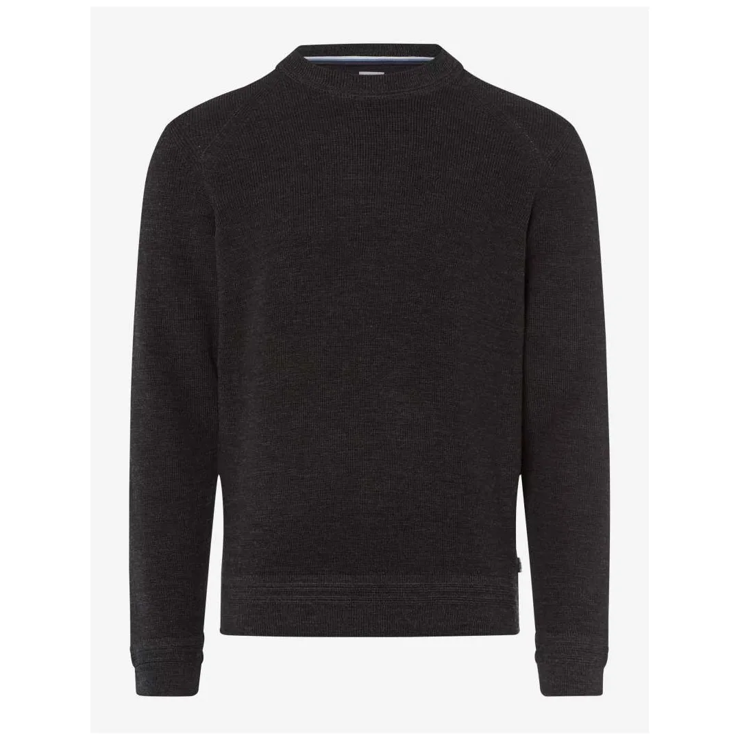 Brax Herren Strickpullover Style Roy grau 212007 70129300 07 cement