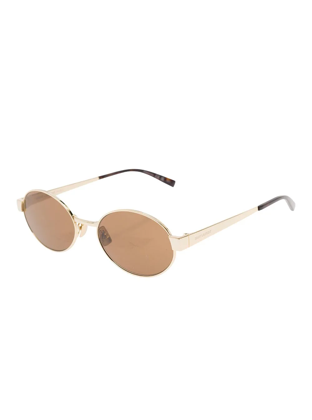 Goldfarbene Sonnenbrille "SL 693" mit eingraviertem Logo aus Metall Damen