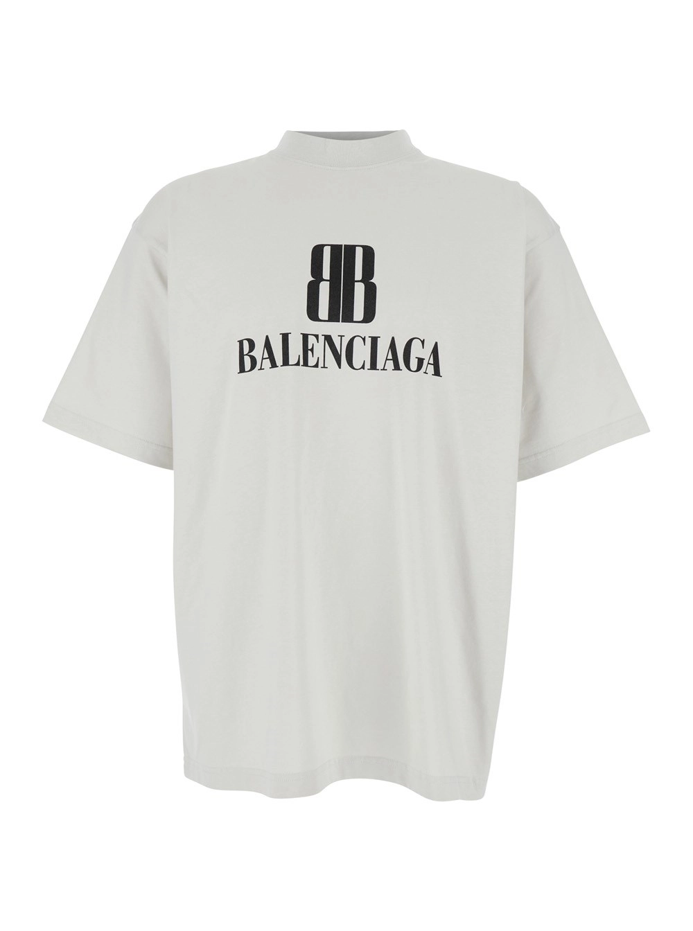 T-Shirt für Herren aus Baumwolle in Weiß mit Rundhalsausschnitt und Logo-Druck vorne