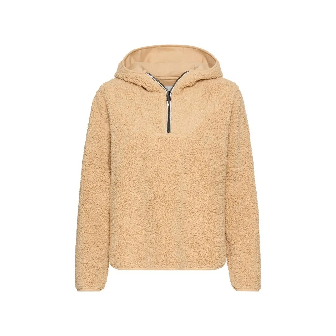 Camel active Damen Teddy Sweatshirt Troyer beige 6F66 309356 12 caramel