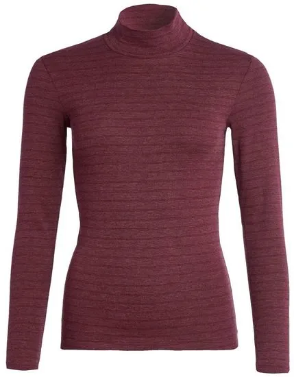 conta Damen Shirt 1/1 Arm mit Stehkragen bordeaux geringelt 1-er Pack