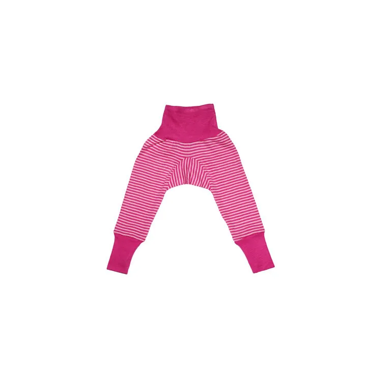 Cosilana Baby-Hose mit Nabelbund Wolle kbT/Seide geringelt