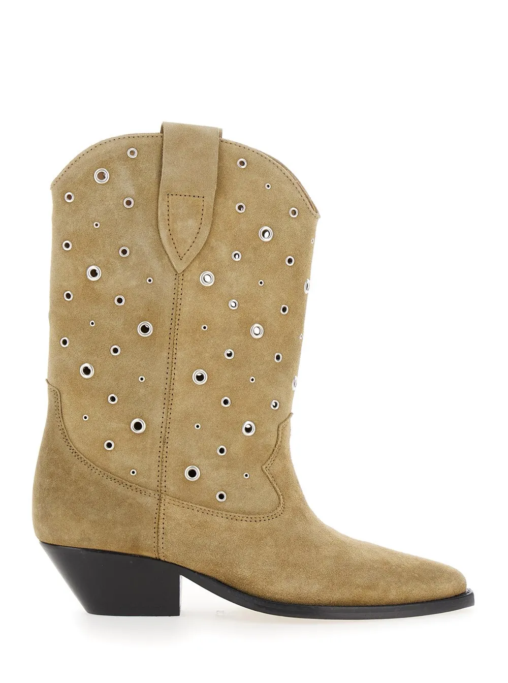 Beige Westernstiefel "Duerto" mit Nieten aus Wildleder Damen