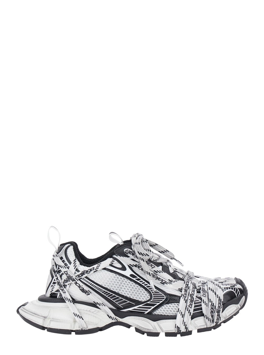 Graue Sneakers "3XL Extreme Laces" mit Logoschriftzug an den Schnürsenkeln und Trageeffekt aus technischem Stoff Herren