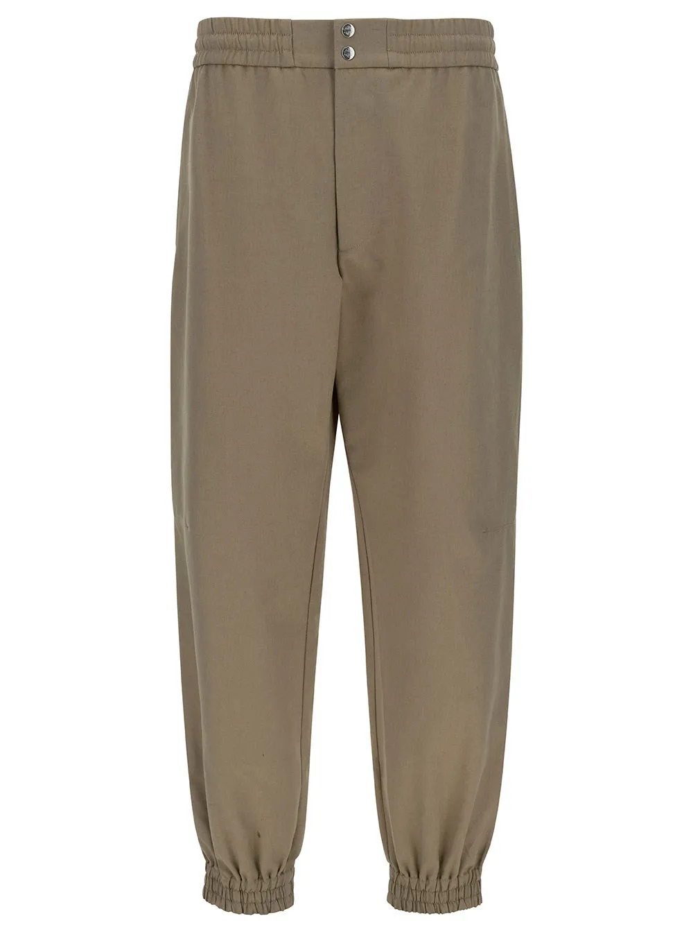 Beige Cargohose mit elastischem Bund aus Baumwolle Herren