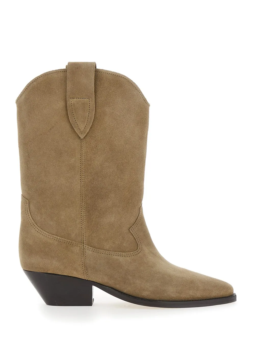"Duerto" Beigefarbene Stiefel im Western-Stil aus Wildleder Damen Isabel Marant