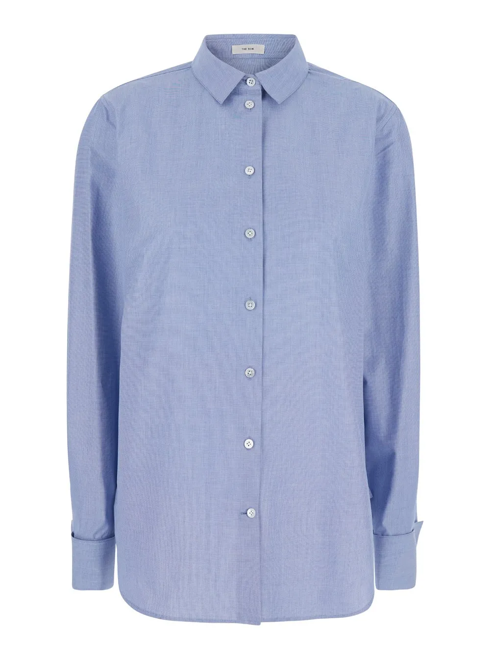 Blaues Hemd "Metis" mit klassischem Kragen aus Baumwolle Damen