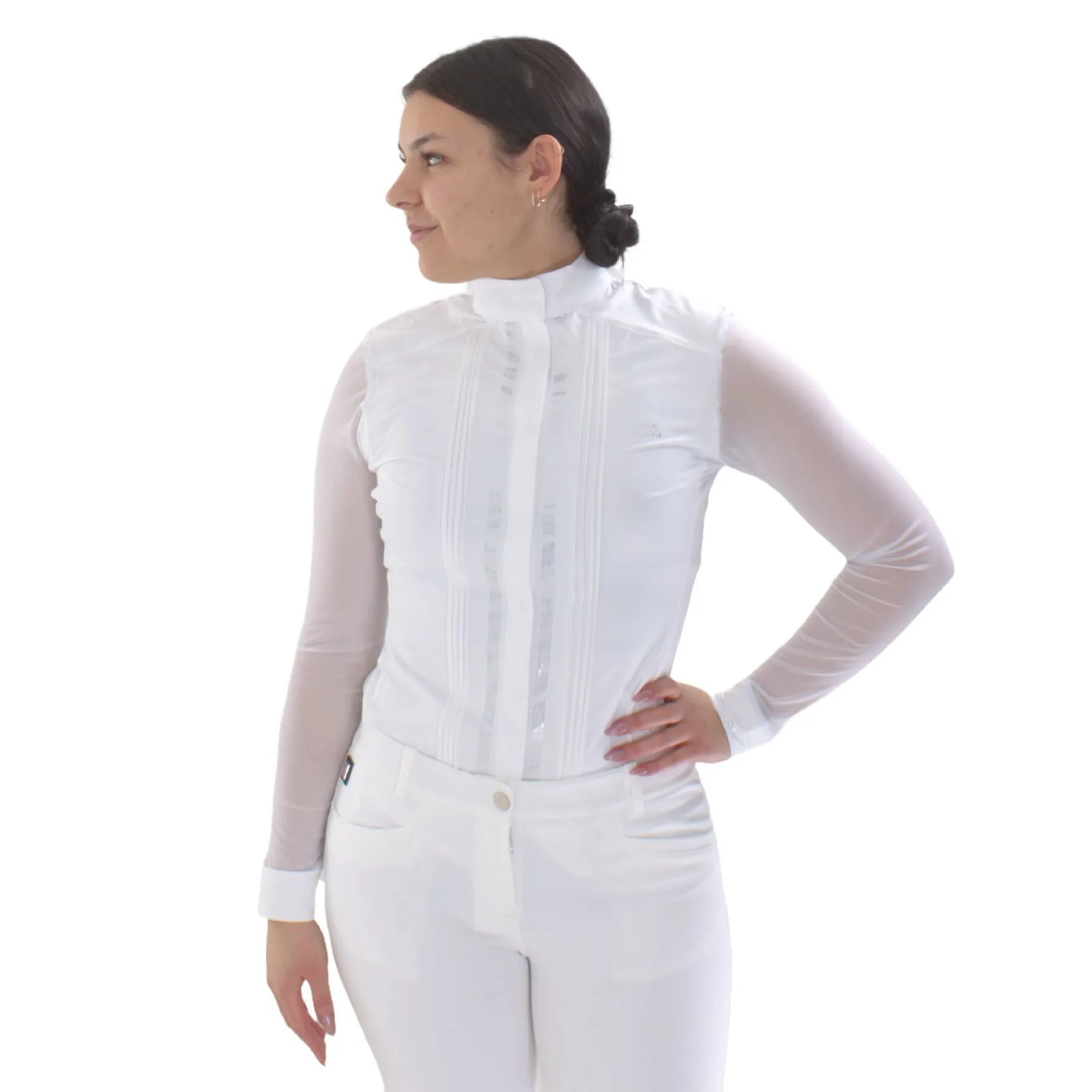 Langärmeliges Wettkampfhemd Damen Equiline Giosted