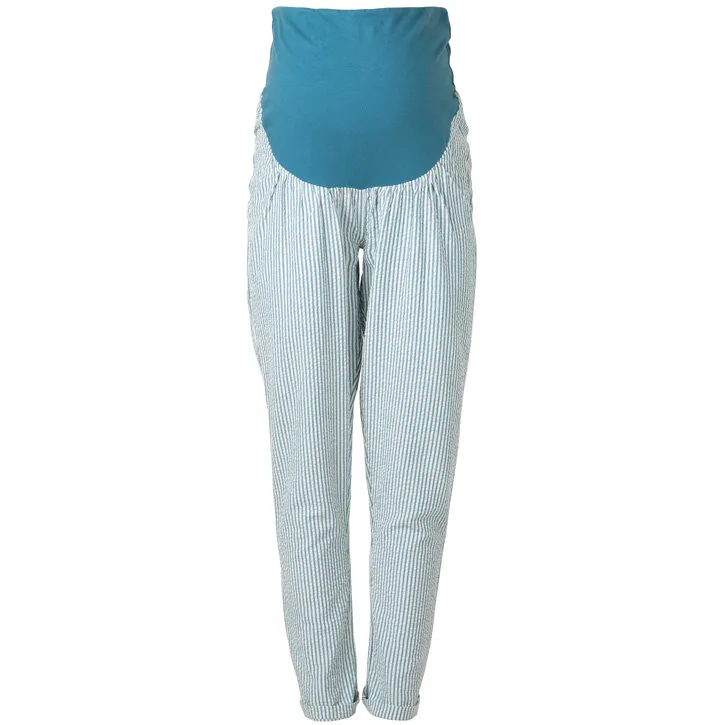 Frugi Calia Hose Steely Blue Seersucker Stripe