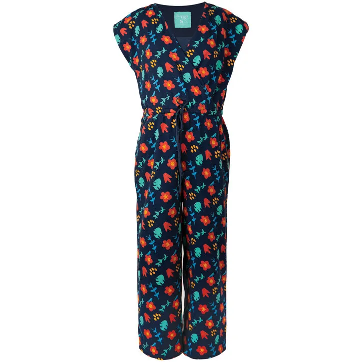 Frugi Juniper Overall Indigo Floral
