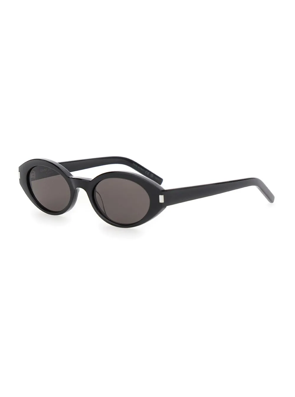 'SL 567' Schwarze Sonnenbrille mit Logobügeln aus Azetat Damen